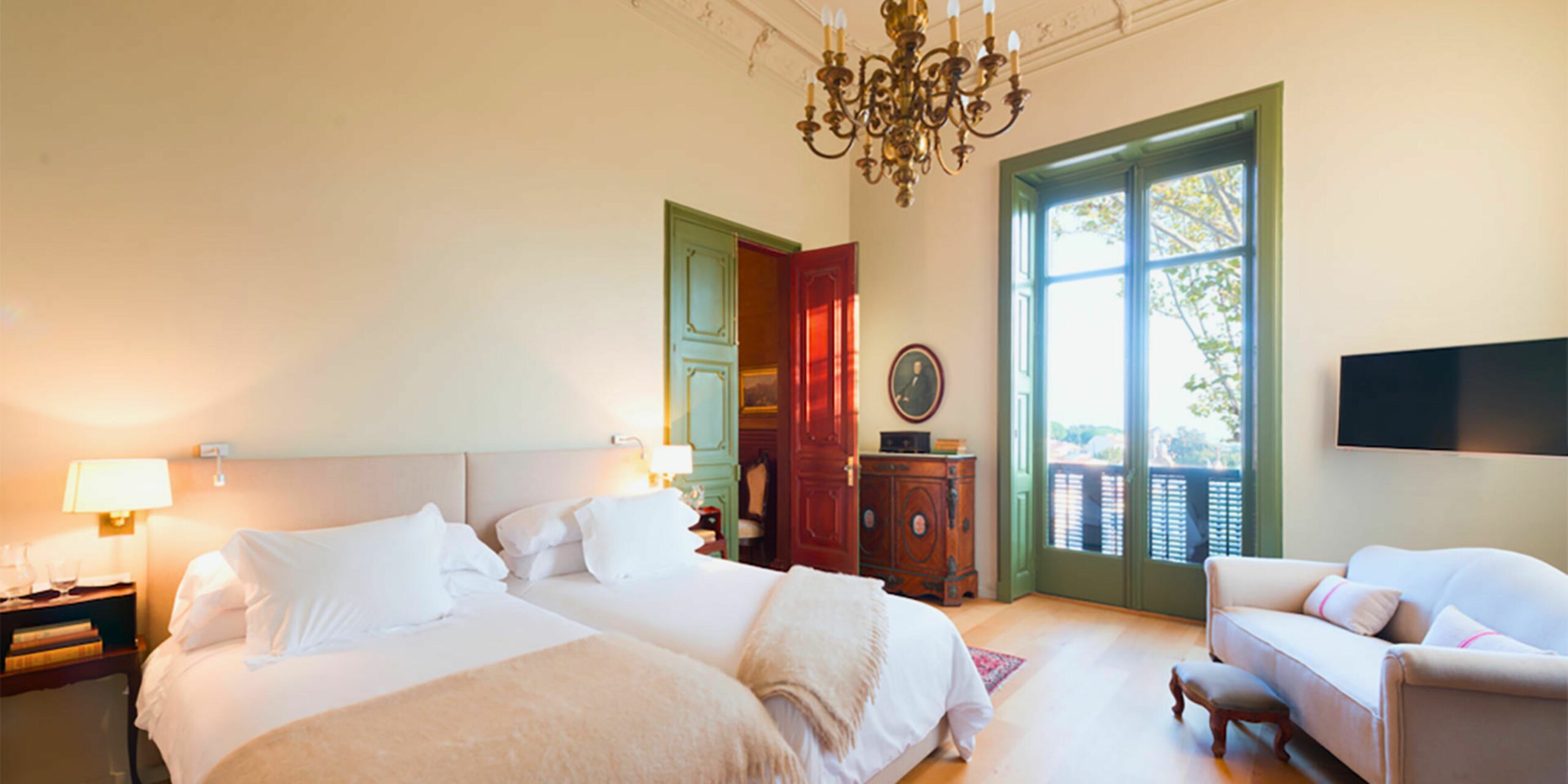 Une chambre de la villa pour un mariage à Barcelone