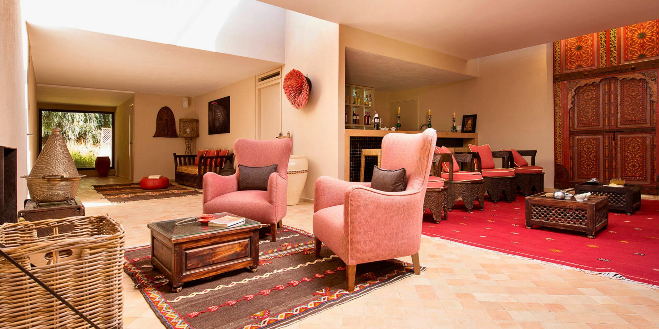 Le salon de la villa en location à Agadir