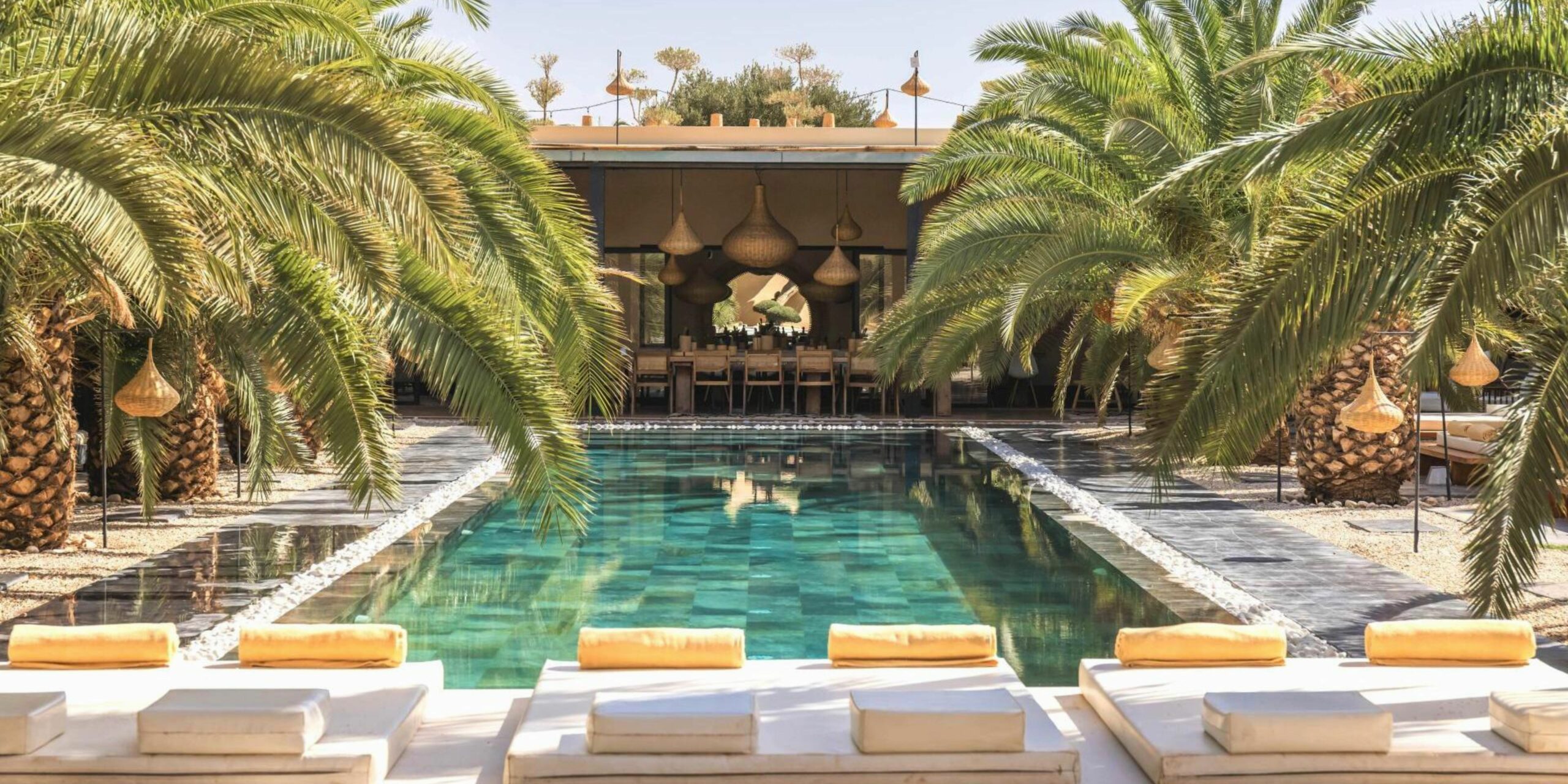 Le patio de la villa pour 50 personnes à Marrakech