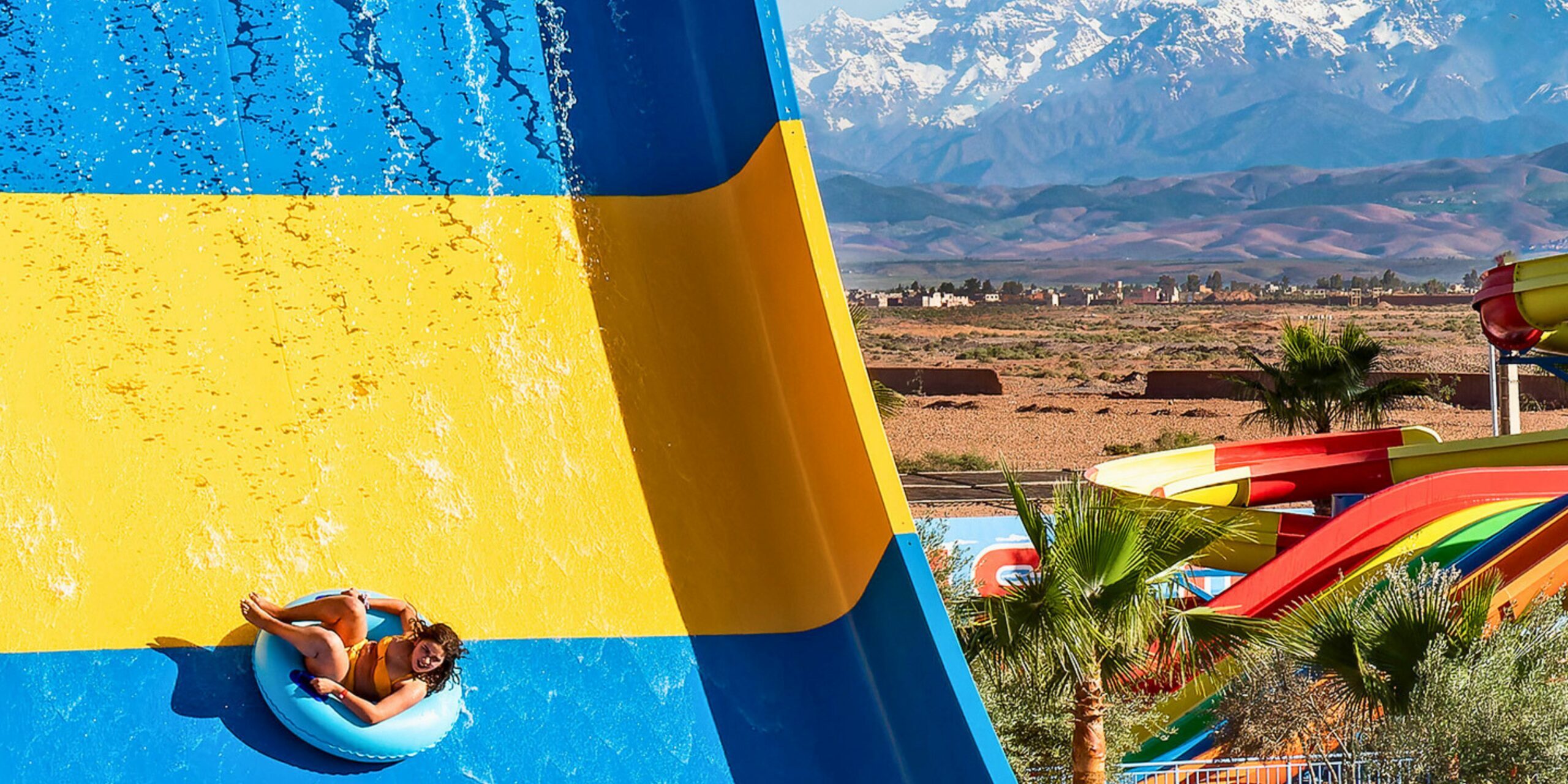 Le toboggan géant du parc aquatique Eden de Marrakech