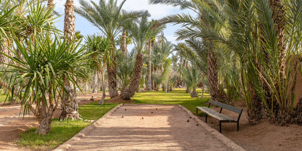 L'extérieur de la Villa Palmeraie 32, un riad en location dans la Palmeraie de Marrakech